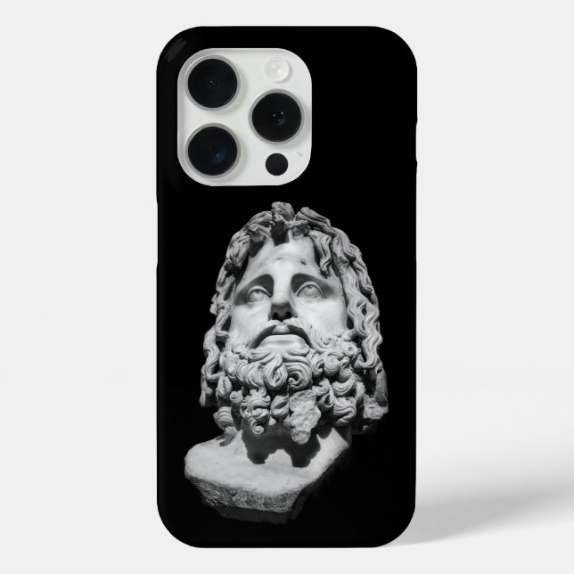 Coques Case-Mate iPhone Buste en marbre gréco-romain Classique Noir et Bla (Verso)