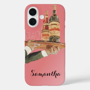 Coque Pour iPhone 16 Butler vintage dans un plateau à vin de service Tu