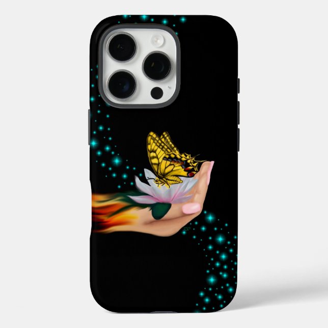 Coques Case-Mate iPhone Butterfly on Lotus Bloom (Verso)