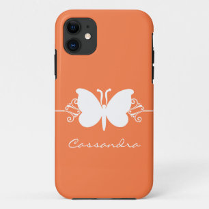 Coque Case-Mate iPhone Butterfly Swirl CM ID iPhone 5 Coque, orange