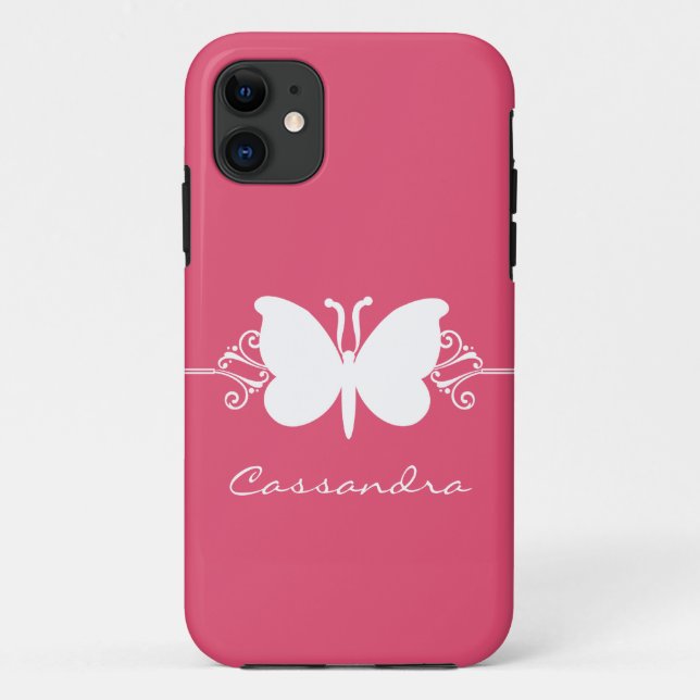 Coques Case-Mate iPhone Butterfly Swirl CM ID iPhone 5 Coque, rose (Dos)