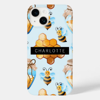 Coque Case-Mate iPhone Buzzy Bee And Honey Hive Motif Personnalisé