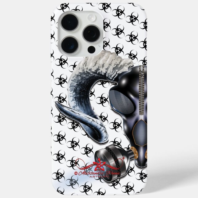 COQUES Case-Mate iPhone BW ! AVERTISSEMENT BIOHAZARD ! CRÂNE (Verso)