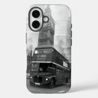 BW Black & White London Bus & Big Ben