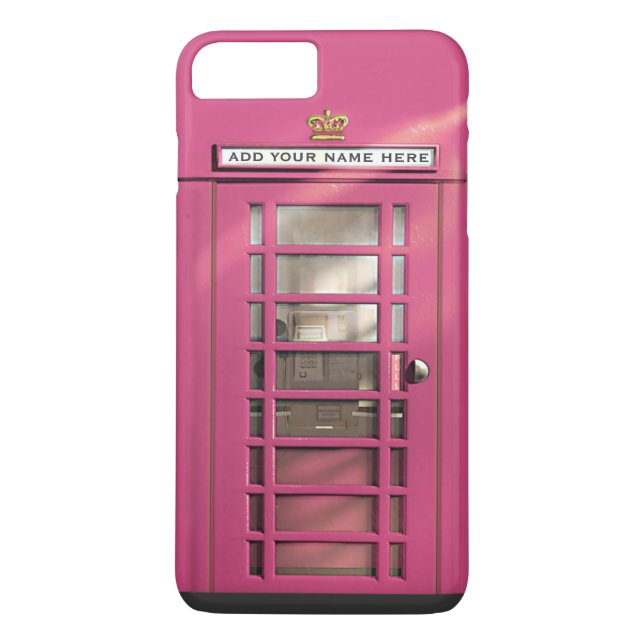 Coques Case-Mate iPhone Cabine de téléphone britannique rose Girly drôle (Dos)