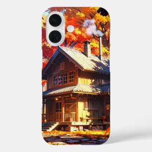 Coque Pour iPhone 16 Cabine forestier d'automne