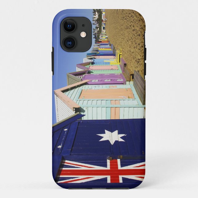 Coques Case-Mate iPhone Cabines de Bain, Plage de Middle Brighton, Port (Dos)