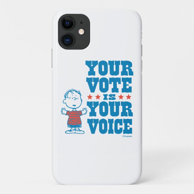 Coques Case-Mate iPhone cacahuètes | Linus - Votre vote est votre choix (Dos)