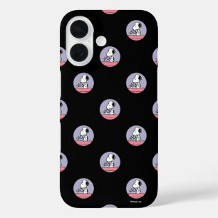 Coque Pour iPhone 16 cacahuètes   Snoopy à la machine à écrire