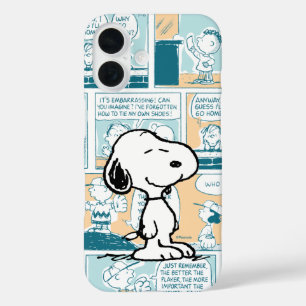 Coque Pour iPhone 16 cacahuètes   Snoopy Comic Motif