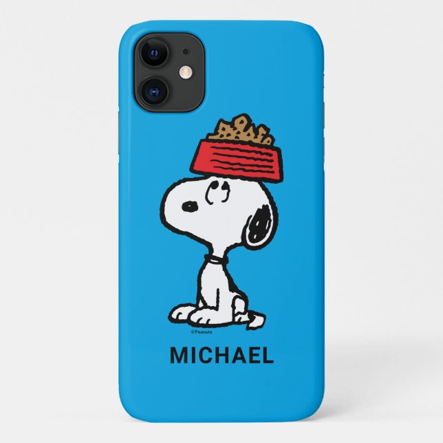 Coques Case-Mate iPhone cacahuètes | Snoopy Équilibrer Son Chien Disque (Dos)