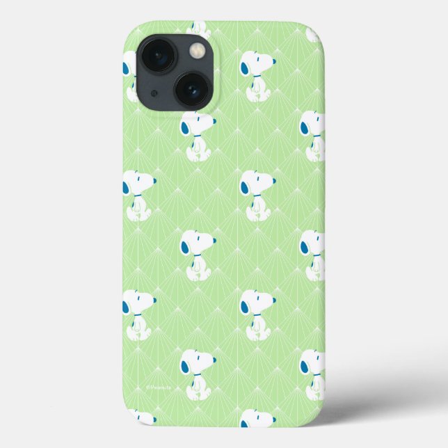 Coques Case-Mate iPhone cacahuètes | Snoopy Green Deco Dreams Motif (Verso)
