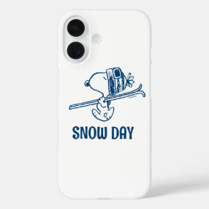 Coque Pour iPhone 16 cacahuètes   Snoopy Ski Trip