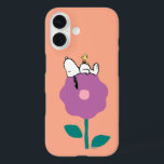 Coque Pour iPhone 16 cacahuètes | Snoopy & Woodstock Flower Whististle<br><div class="desc">Découvrez ce design amusant de cacahuètes avec Snoopy et Woodstock.</div>