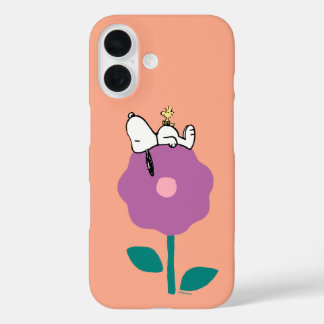 Coque Pour iPhone 16 cacahuètes | Snoopy & Woodstock Flower Whististle