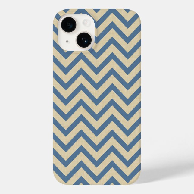 Coques Case-Mate iPhone Cachemire Modes d'épices bleues Chevrons (Verso)