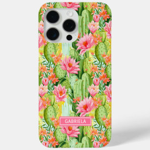 Coque Case-Mate iPhone Cactus Aquarelle Fleuris Personnalisés