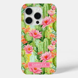 Coque Case-Mate iPhone Cactus Aquarelle Fleuris Personnalisés