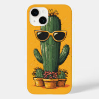 Cactus cool avec lunettes de soleil et fleurs