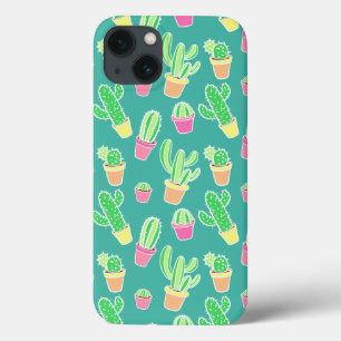 Etui iPhone Case-Mate Cactus D'Aquarelle De Neon Dans Les Motifs De Pots