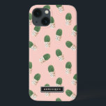iPhone 13 Coque Cactus mignonnes dans les pots de coeur Motif pers<br><div class="desc">Mini coque iPad mignon et moderne avec cactus verts dans des pots de coeurs peints avec arrière - plan rose vif. Ce coque personnalisé sera parfait comme cadeau.</div>