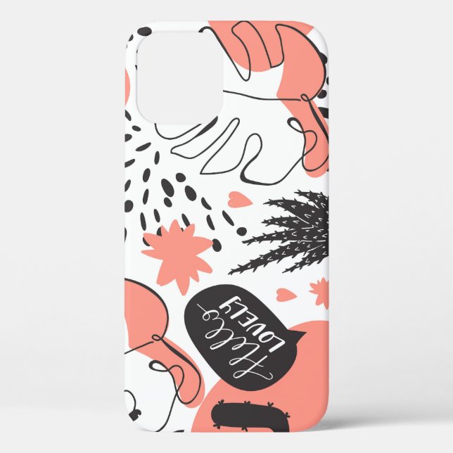 Coques Case-Mate iPhone Cactus, monstère : motif moderne sans couture. (Verso)