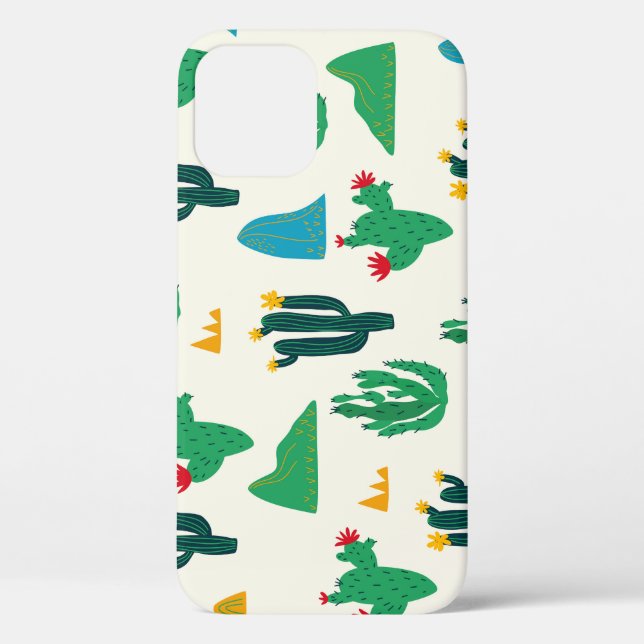Coques Case-Mate iPhone Cactus Naturel : Art Folk Sans Couleur. (Verso)