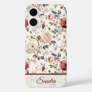Coque Pour iPhone 16 Cadeau artistique de la Saint-Valentin Nom de rose