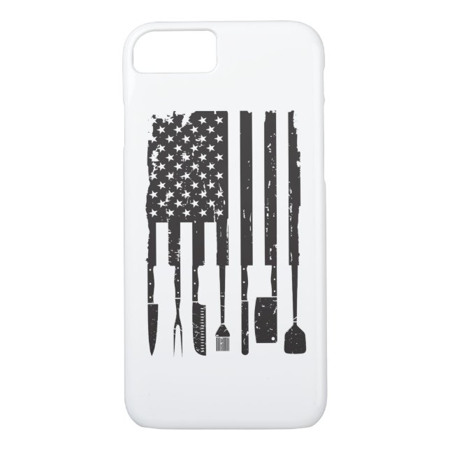 Coques Case-Mate iPhone Cadeau culinaire de drapeau américain de couteaux (Dos)