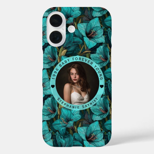 Coques Case-Mate iPhone Cadeau d'anniversaire chic Amaryllis pour enfants  (Verso)