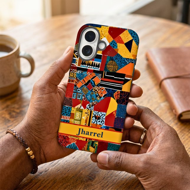 Coques Case-Mate iPhone Cadeau d'anniversaire pour hommes afro-américains  (Patchwork Older African American Men Birthday Gift Case-Mate iPhone Case)