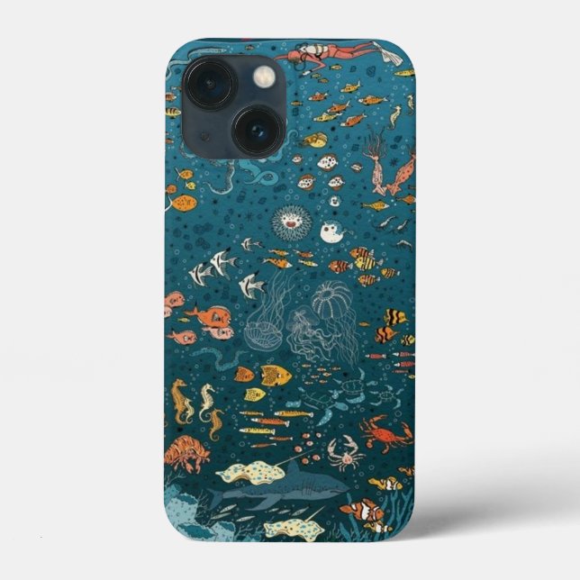 Coques Case-Mate iPhone Cadeau d'anniversaire sous la mer, Animaux de l'oc (Verso)