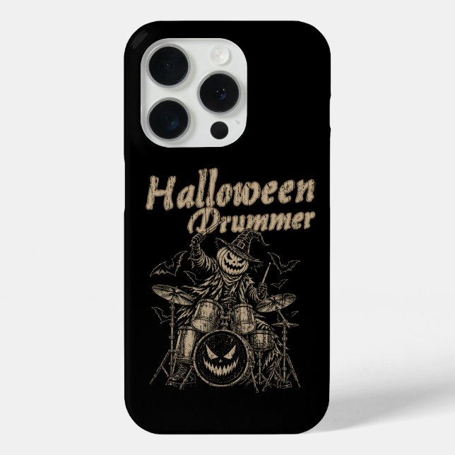 Coques Case-Mate iPhone Cadeau de batteur de citrouille d'Halloween effray (Verso)