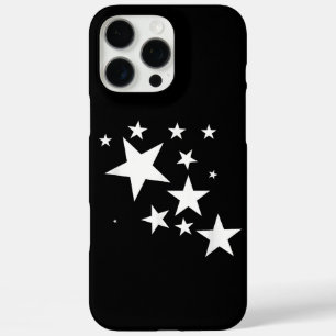 Coque iPhone 16 Pro Max Cadeau de costume à motif d'étoiles blanches