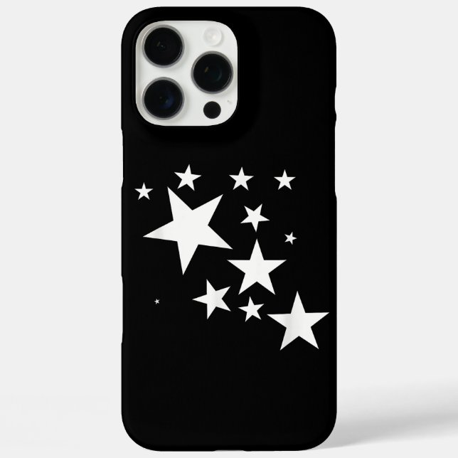 Coques Case-Mate iPhone Cadeau de costume à motif d'étoiles blanches (Verso)