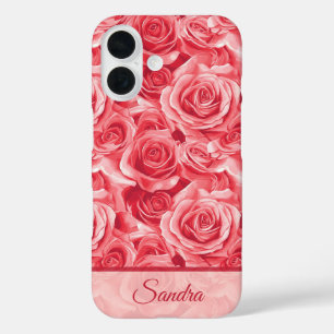 Coque Pour iPhone 16 Cadeau de Fête des Mères Rose Nom Gras
