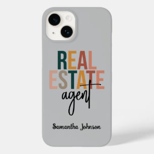 Coque Case-Mate iPhone Cadeau de l'agent immobilier Boho personnalisé