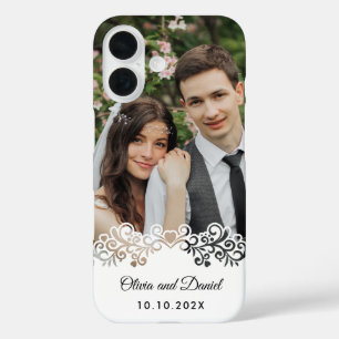 Coque Pour iPhone 16 Cadeau de mariage personnalisé avec photo