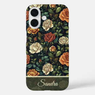 Coque Pour iPhone 16 Cadeau de mariage tendance Rose Fleur personnalisé