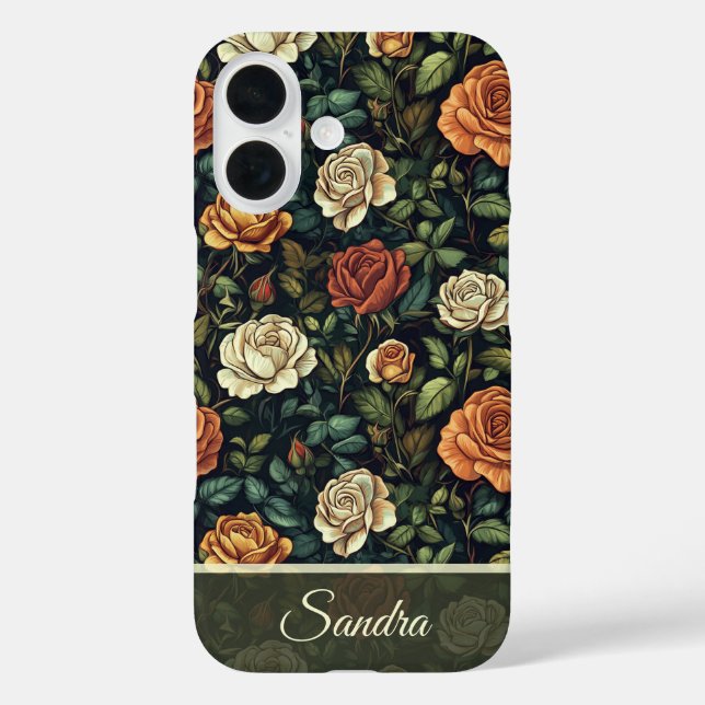 Coques Case-Mate iPhone Cadeau de mariage tendance Rose Fleur personnalisé (Verso)