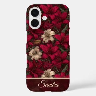 Coque Pour iPhone 16 Cadeau de Mère Chic Fleur de Lys Nom