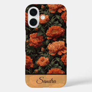 Coque Pour iPhone 16 Cadeau de Remerciement Coloré Nom de Pivoine