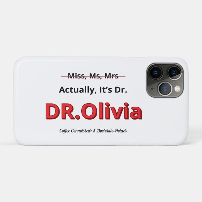 Coques Case-Mate iPhone Cadeau de remise de diplôme de doctorat drôle pour (Dos (Horizontal))