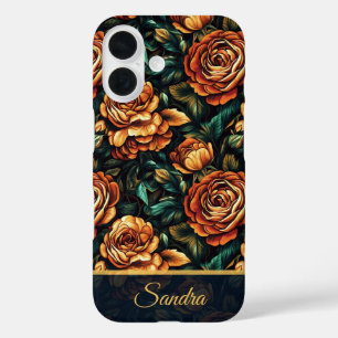 Coque Pour iPhone 16 Cadeau de Retraite Mignon Rose Fleur Personnalisé