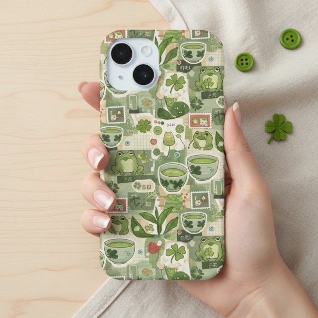 Coques Case-Mate iPhone Cadeau de tableau d'ambiance anime vert japonais k (Créateur téléchargé)