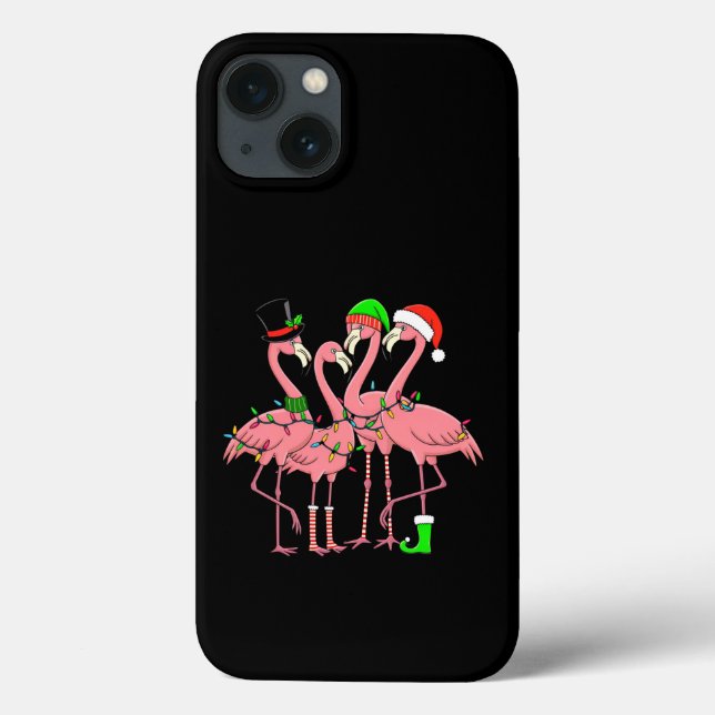Coques Case-Mate iPhone Cadeau drôle de Noël de flamant rose pour amateur  (Verso)
