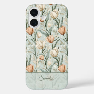 Coque Pour iPhone 16 Cadeau élégant de la Saint-Valentin Fleurs de tuli