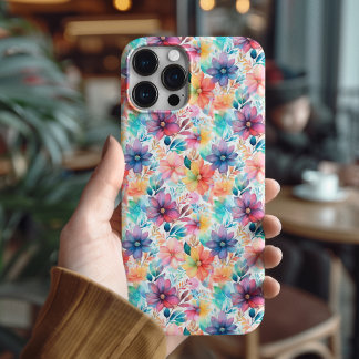 Coque iPhone 16 Pro Cadeau esthétique botanique pastel féminin pour el