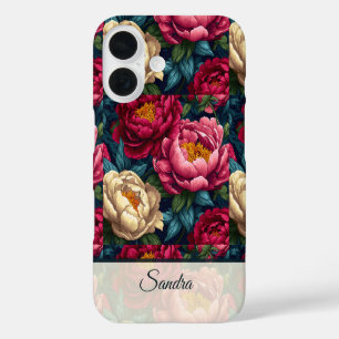 Coque Pour iPhone 16 Cadeau Fleur de Pivoine pour Filles Minimaliste No