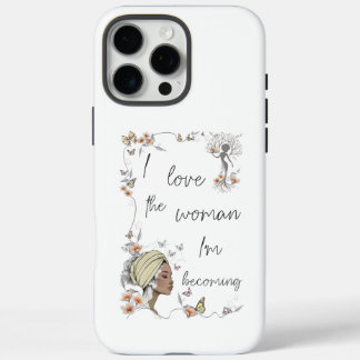 Coque iPhone 16 Pro Max Cadeau floral d'amour de soi pour femmes